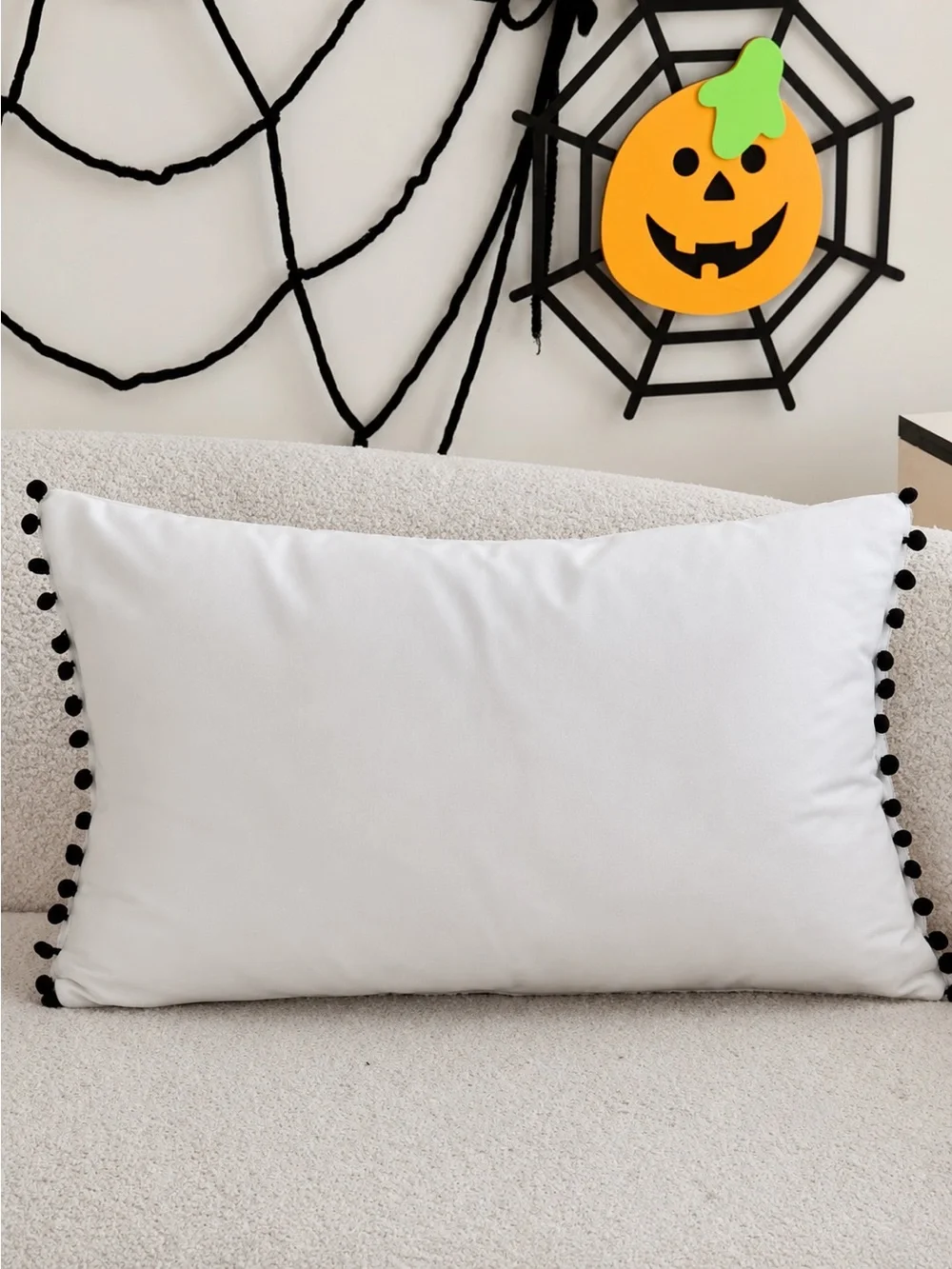 Ghost Halloween Lumbar Pillow Cover 12x20 Farmhouse Decor